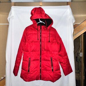 Women's Artic Expedition Hooded Red Coat Down Filled small petit  EXCELLENT